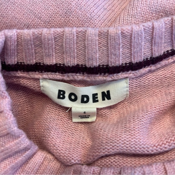 Boden Zia Button Side Sweater in Pink and Burgundy, Size Small - Picture 8 of 10